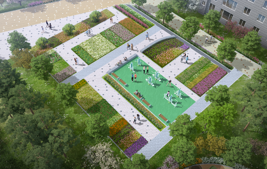 운정역더써밋 조경 3